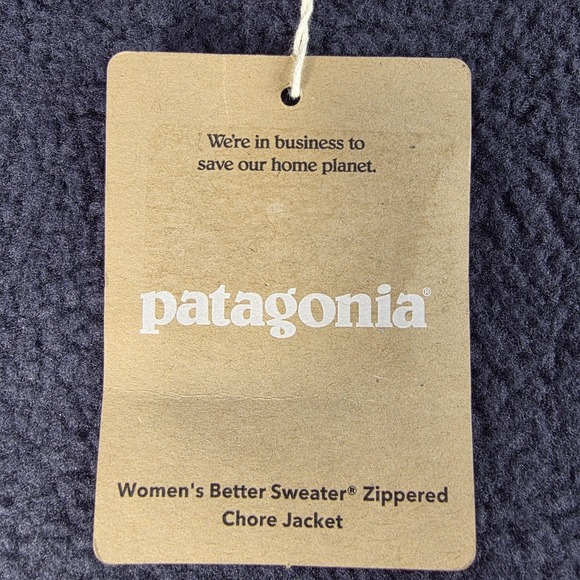 New Patagonia Jacket Women's Better Sweater Zippered Chore XL Pitch Blue NWT - Picture 5 of 15